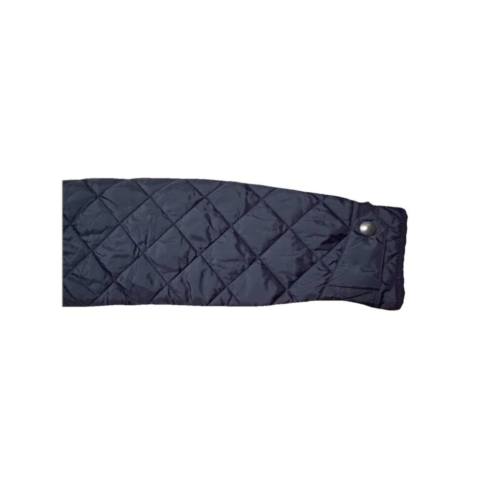 Polo Ralph Lauren Quilted Field Jacket Navy Mens M Leather Trim 44” Chest - Picture 6 of 13